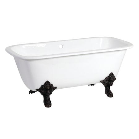Aqua Eden 66.56 L, 31.88 W, White/Matte Black, Cast Iron VCTQND6732NL0